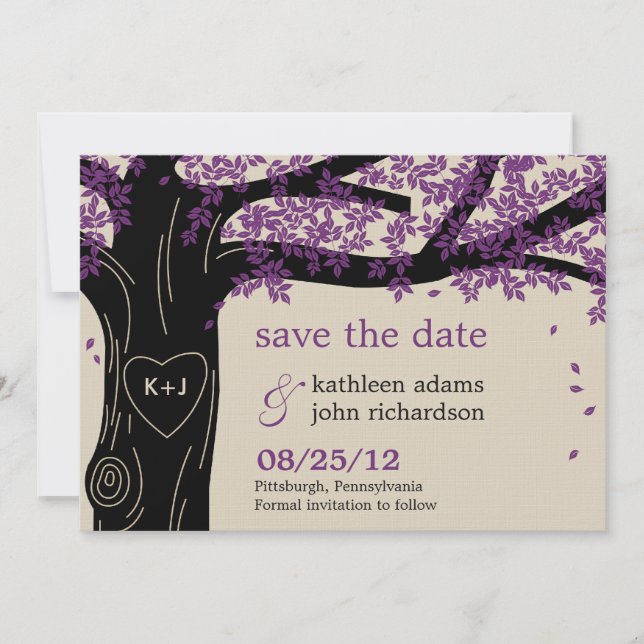 Oak Tree Save the Date Card (Vorderseite)