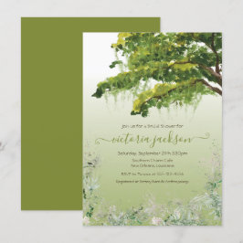 Oak Tree Spanish Moss Floral Southern Charm Invita Einladung