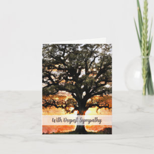 Oak Tree Sympathy Card Karte