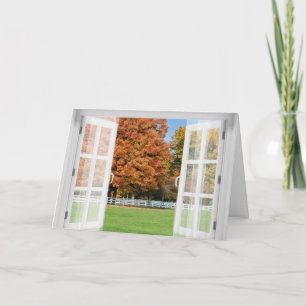 Oakenbaumansicht im Herbst Karte