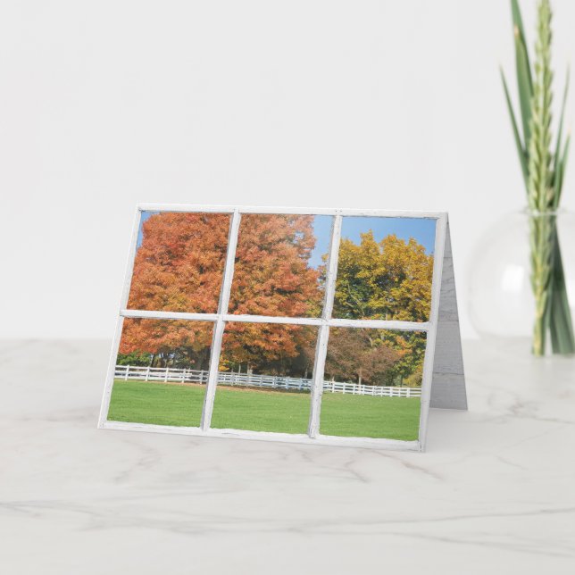 Oakenbaumansicht im Herbst Karte (Vorderseite)