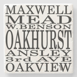 Oakhurst, Oakhurst Untersetzer, Oakhurst Decatur Steinuntersetzer