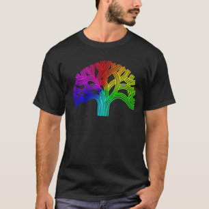 Oakland-Baum-Regenbogen T-Shirt