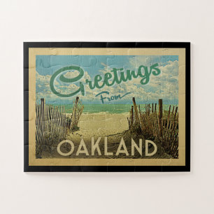 Oakland Beach Vintage Travel Puzzle