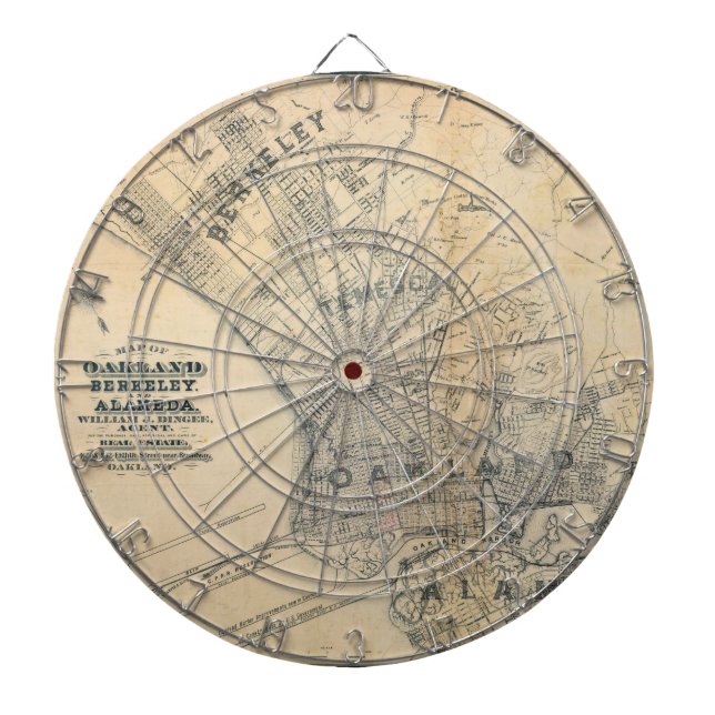 Oakland, Berkeley, Alameda Dartscheibe (vorne)