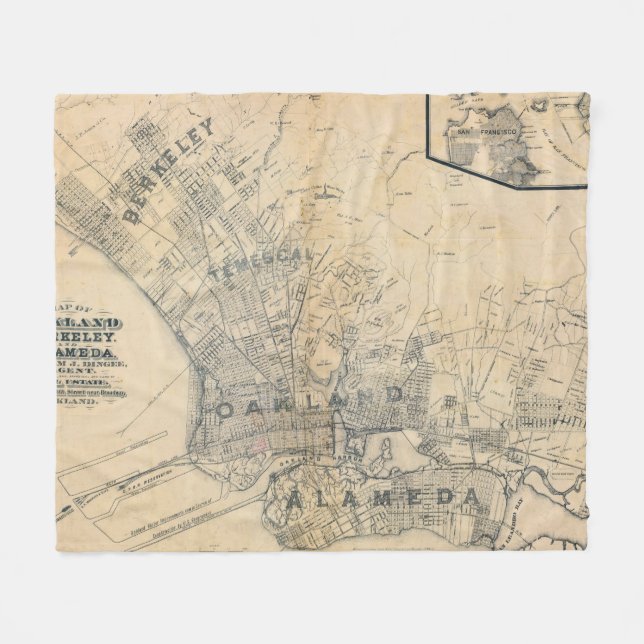 Oakland, Berkeley, Alameda Fleecedecke (Vorderseite (Horizontal))