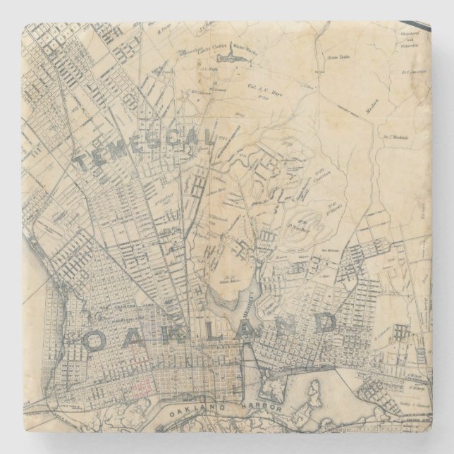 Oakland, Berkeley, Alameda Steinuntersetzer (Vorderseite)