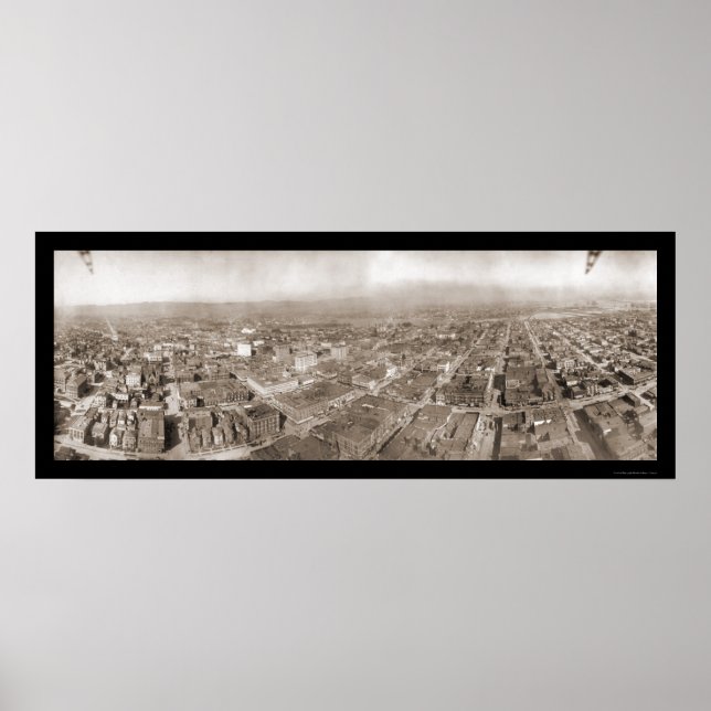 Oakland, CA Panorama Foto 1909 Poster (Vorne)