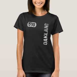 Oakland California 510 Area Code Vintage Retro T-Shirt