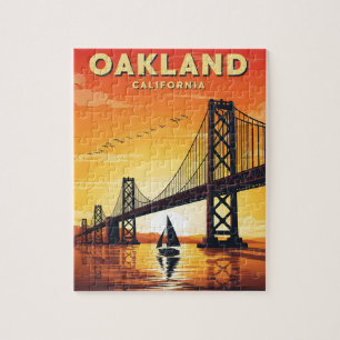Oakland California Bachbrücke Vintag Puzzle