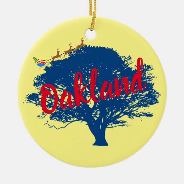 Oakland California Custom Christmas Ornament (Vorne)