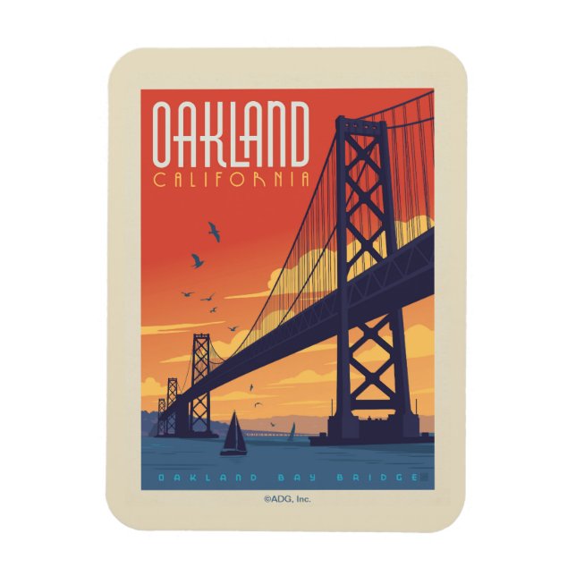Oakland, California Magnet (Vertikal)