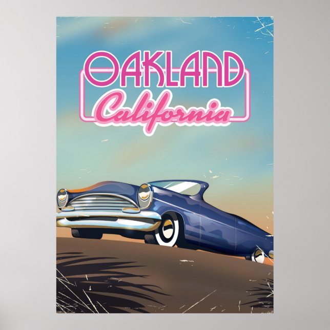 Oakland California Reiseplakat Poster (Vorne)