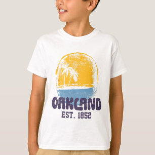 Oakland California Retro Surfer Vintage Strand Für T-Shirt