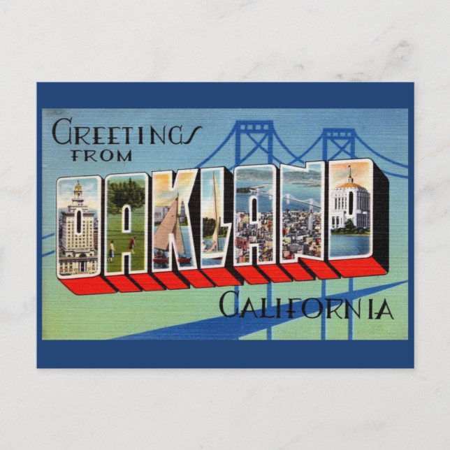 Oakland California Vintag Grußkarte Postkarte (Vorderseite)