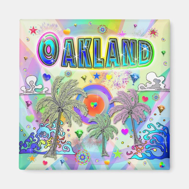 Oakland Deep Dream Magnet (Vorne)