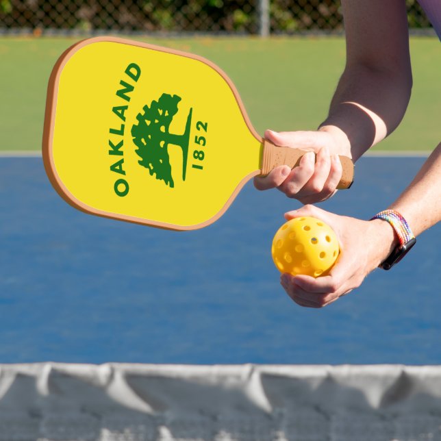 Oakland-Flagge, Kalifornien Pickleball Schläger (InSitu)
