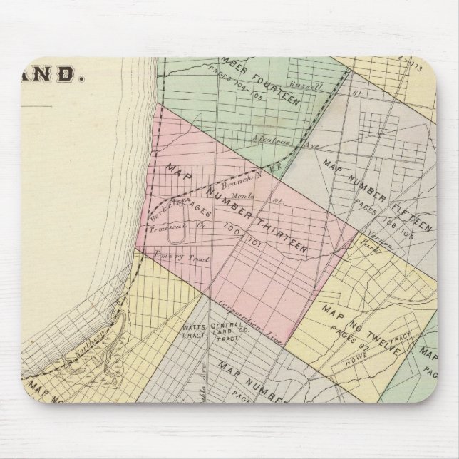 Oakland-Indexkarte Mousepad (Vorne)