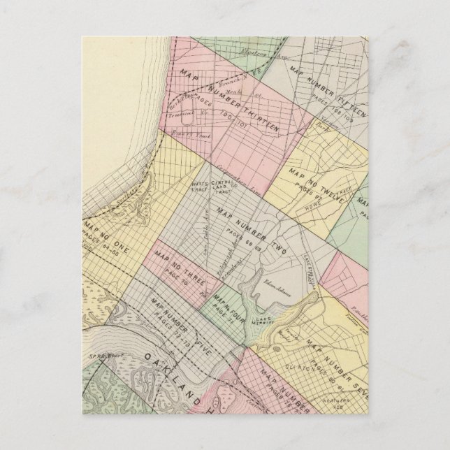 Oakland-Indexkarte Postkarte (Vorderseite)