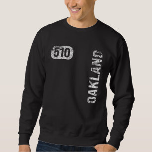 Oakland Kalifornien 510 Vorwahl Vintage Retro Sweatshirt