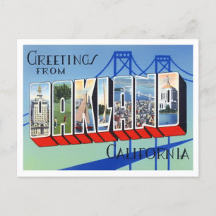 Oakland, Kalifornien Big Letters Postkarte
