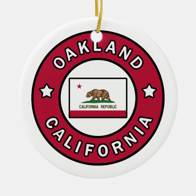 Oakland Kalifornien Keramik Ornament (Vorne)