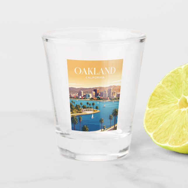 Oakland Kalifornien Schnapsglas (Vorderseite)