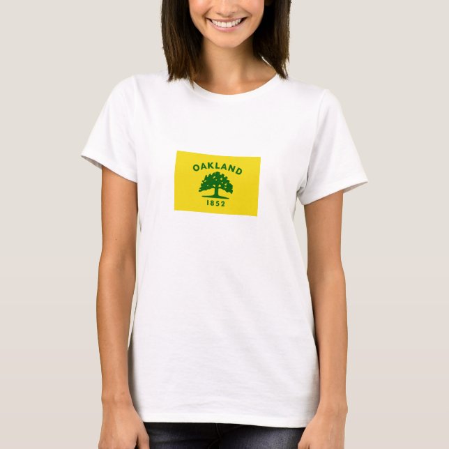 Oakland, kalifornische Flagge T-Shirt (Vorderseite)