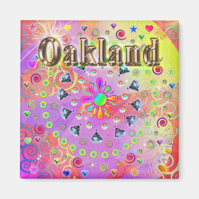 Oakland Lucky Golden Magnet (Vorne)