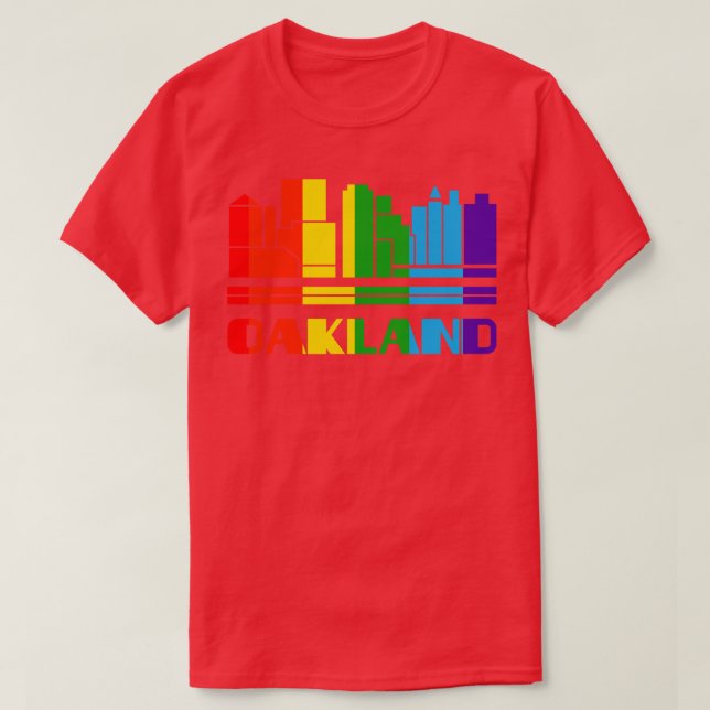 Oakland Pride Oakland LGBT Geschenk LGBTQ Unterstü T-Shirt (Design vorne)