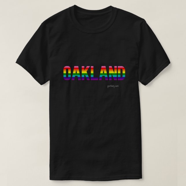Oakland Pride T - Shirt | Regenbogenflagge (Design vorne)