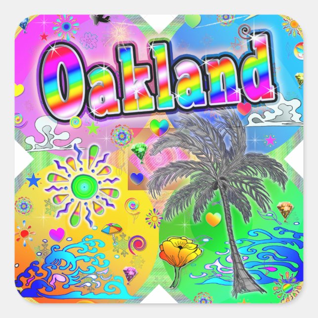 Oakland Quadro Seasons Sticker (Vorderseite)