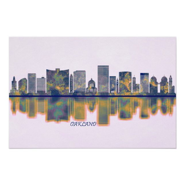 Oakland Skyline Poster (Vorderseite)