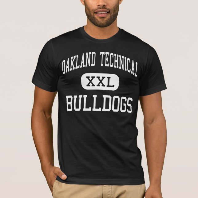 Oakland-technisches - Bulldoggen - hohes - Oakland T-Shirt (Vorderseite)