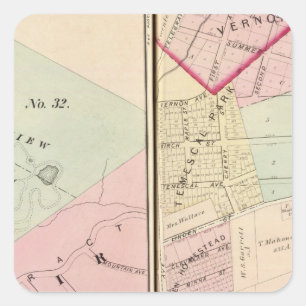 Oakland, Umgebung 1112 Quadratischer Aufkleber