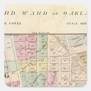 Oakland, Umgebung 3 Quadratischer Aufkleber