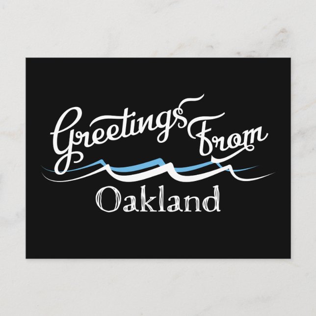 Oakland Water Waves Postkarte (Vorderseite)
