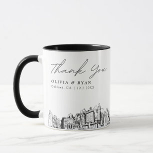 Oakland Wedding Minimal Custom Coffee Tasse