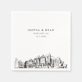 Oakland Wedding Minimalistisch Paper Serviette