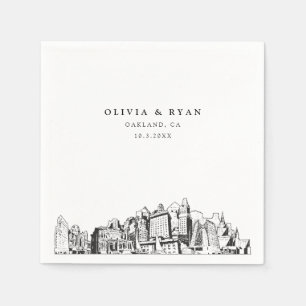 Oakland Wedding Minimalistisch Paper Serviette