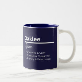 Oaklee Personalisierter Name Kaffeetasse