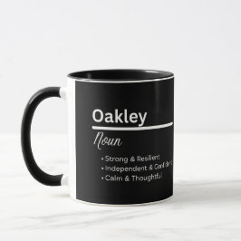 Oakley Boy Name Definition Personalized Mug Tasse