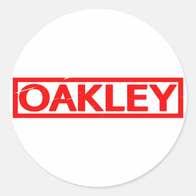 Oakley Briefmarke Runder Aufkleber (Vorderseite)