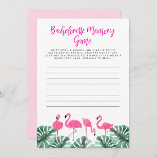 OAKLEY Flamingo Tropical Bachelorette Memory Game Einladung
