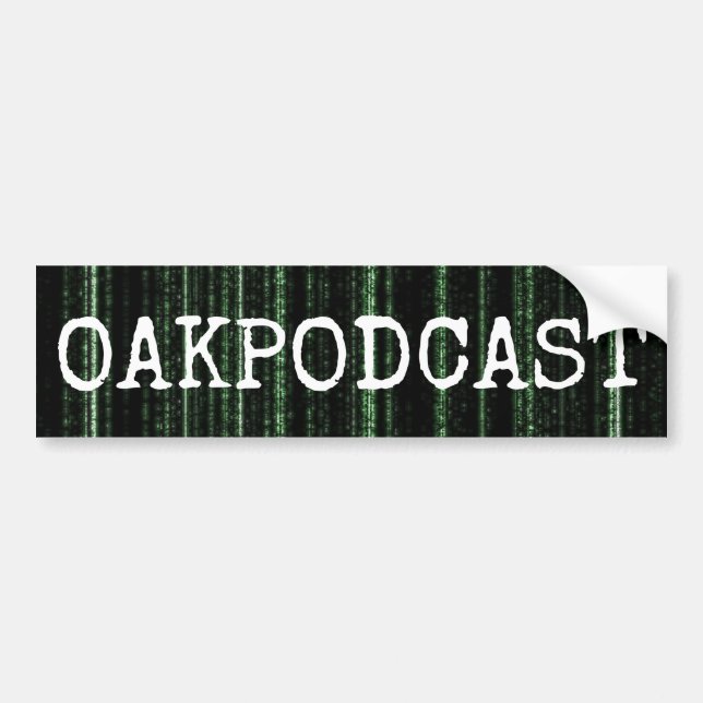 Oakpodcast Matrix-Autoaufkleber Autoaufkleber (Vorne)