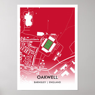 Oakwell Poster - Zuhause von Barnsley Poster