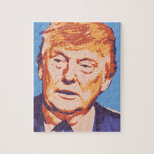 Oange Donald Trump Puzzle (Vertikal)