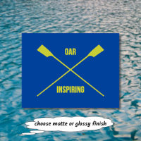 Oar inspirierend Slogan und gekreuzte Ohren tief b