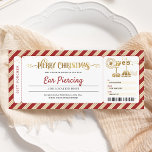 Oar Piercing Weihnachtsgeschenkgutschein Einladung<br><div class="desc">Ohr Piercing Weihnachtsgeschenk Ticket Voucher Einladung.</div>