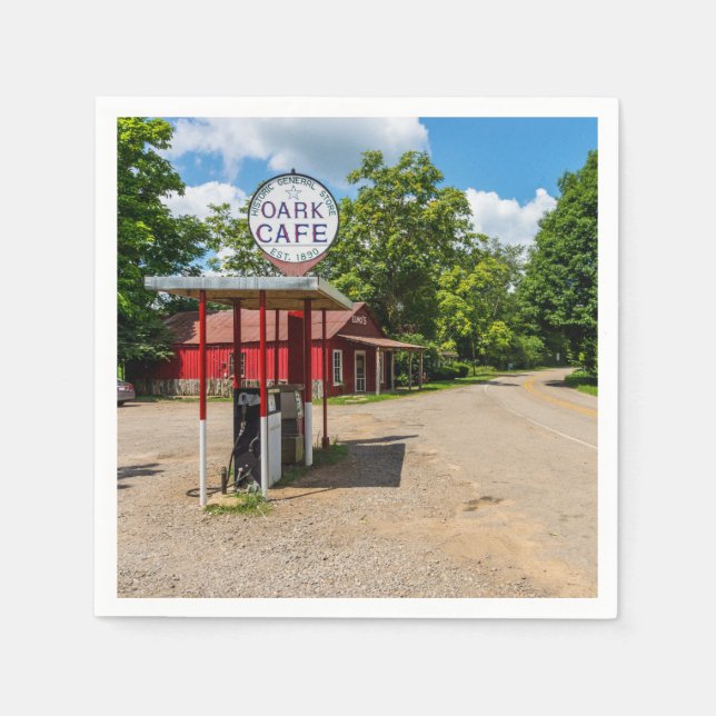 Oark Gas Station Papier Napkins Serviette (Vorderseite)